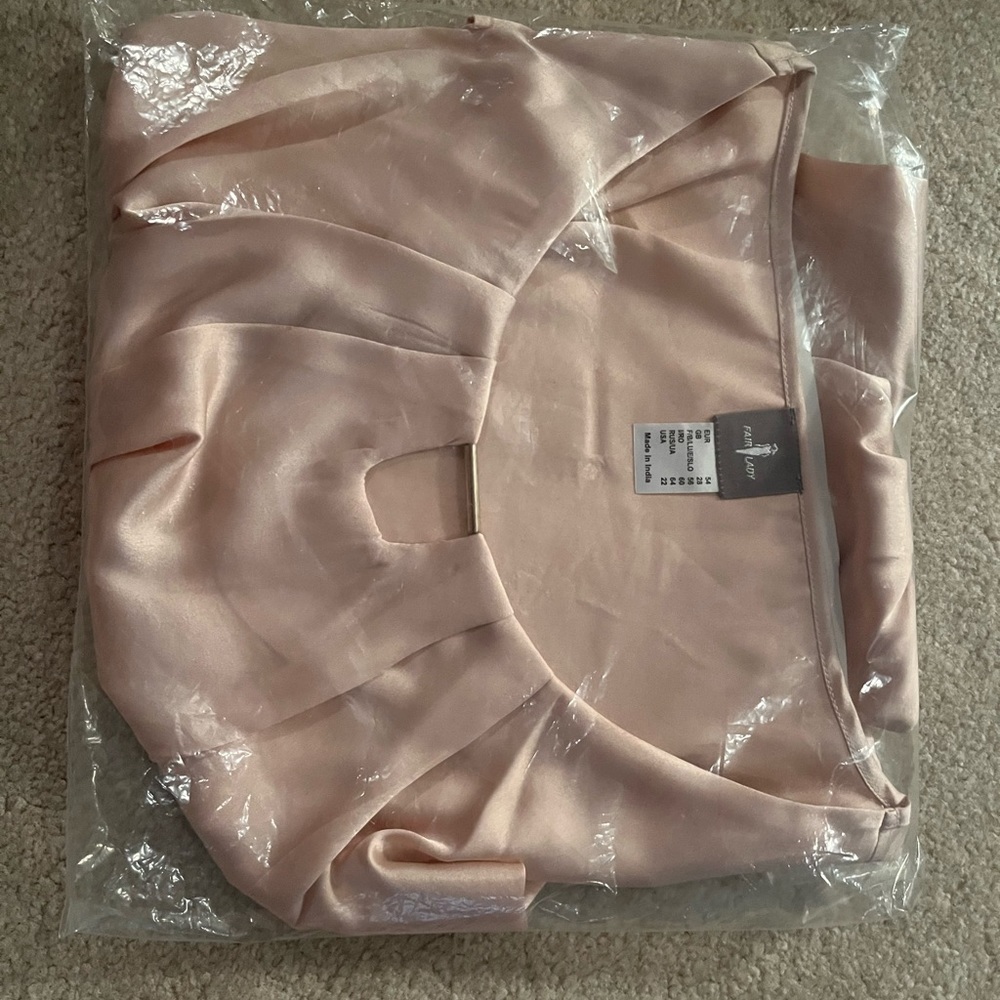Fair Lady Pink Satin Blouse